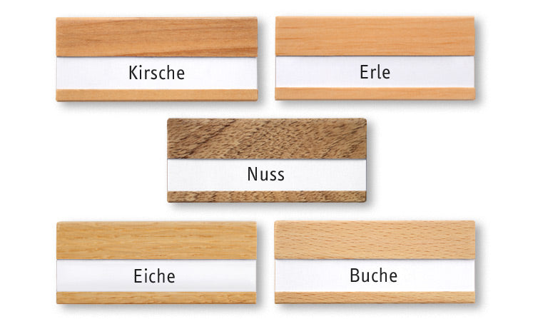 Etichetta in legno con nome P1