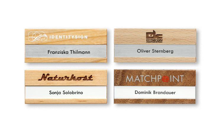 Etichetta in legno con nome P1