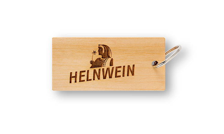 Rectangular wooden key ring