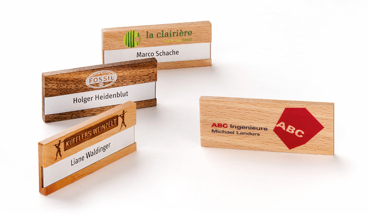 Etichetta in legno con nome P1