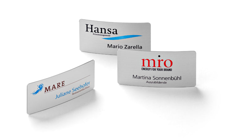 Aluminum name badge WP2WL