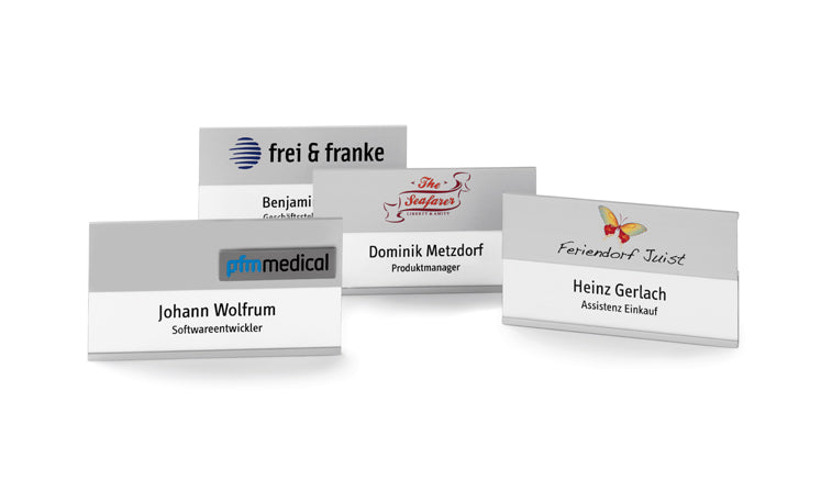 Aluminum name badge WP4DS